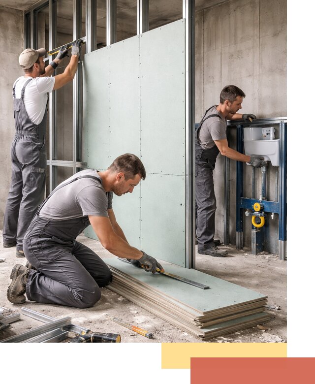 Монтаж и ремонт сантехнических перегородок в Жигулевске