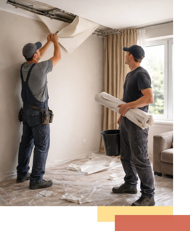 Демонтаж натяжного потолка в Жигулевске быстро и аккуратно