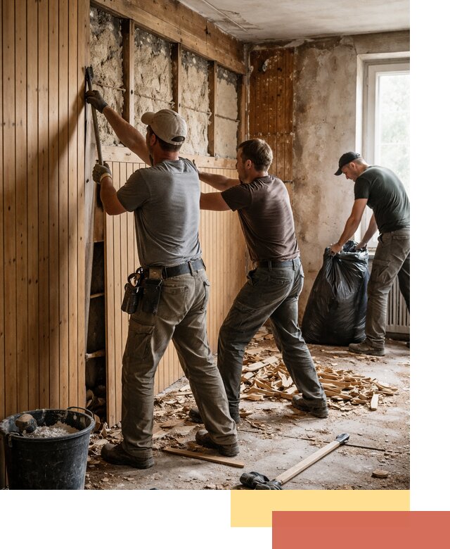 Демонтаж вагонки и вывоз материалов в Жигулевске