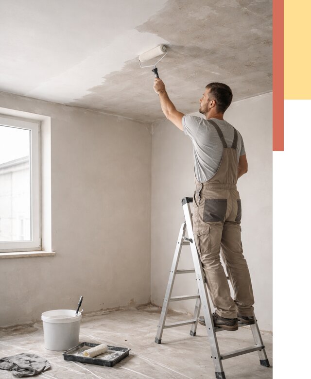 Грунтовка потолка в Жигулевске от 2530 руб. — быстро и недорого | ОТДЕЛОЧНИК-Жгл