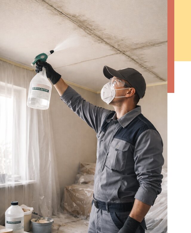 Антисептическая обработка потолка в Жигулевске от 2530 руб. | ОТДЕЛОЧНИК-Жгл