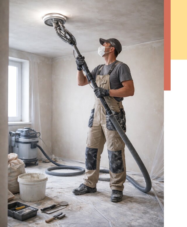 Шлифовка потолка в Жигулевске от 3542 руб. — услуги шлифования потолка | ОТДЕЛОЧНИК-Жгл