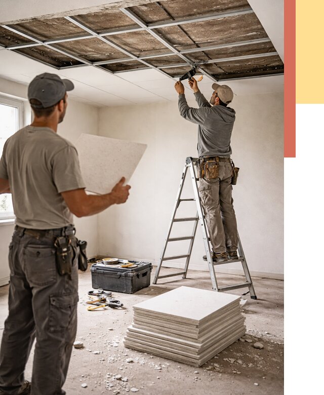 Замена плит подвесного потолка в Жигулевске от 1771 руб. быстро и недорого | ОТДЕЛОЧНИК-Жгл