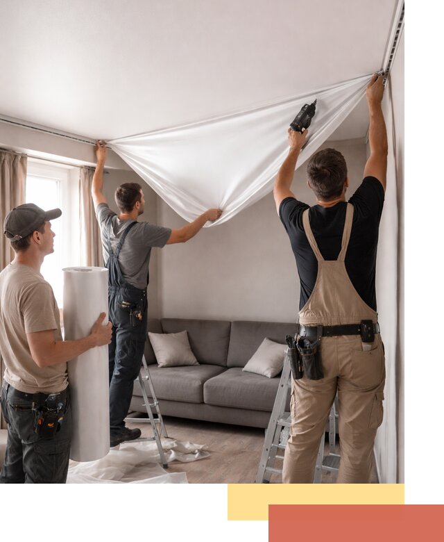 Монтаж сатинового натяжного потолка в Жигулевске качественно и быстро