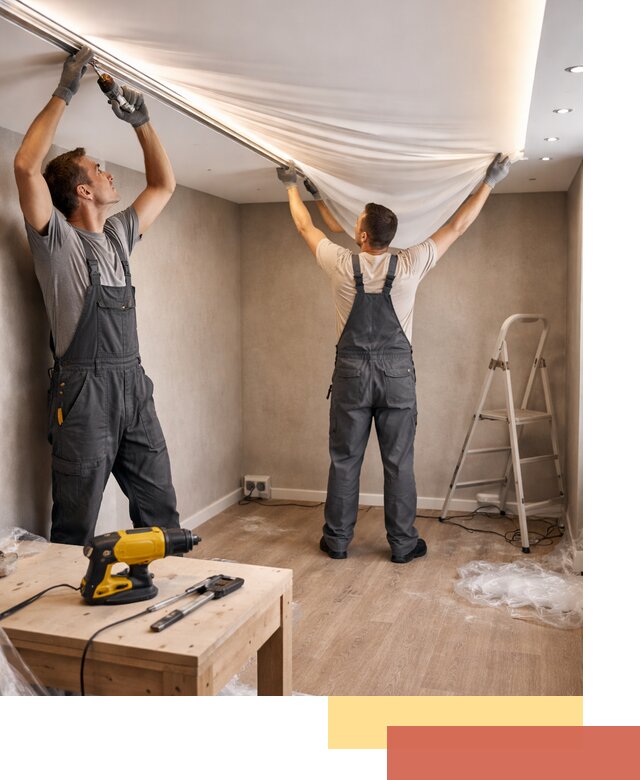 Монтаж натяжного потолка с подсветкой в Жигулевске цена и сроки