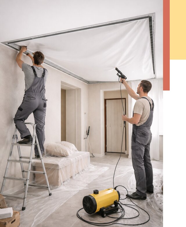 Монтаж натяжного потолка в прихожей в Жигулевске от 2682 руб. под ключ | ОТДЕЛОЧНИК-Жгл