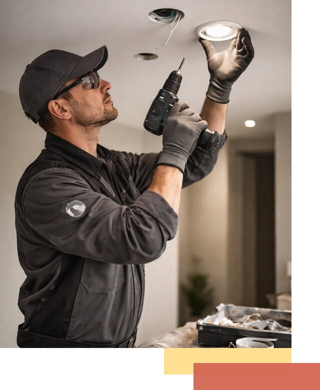 Установка точечных светильников в натяжной потолок в Жигулевске