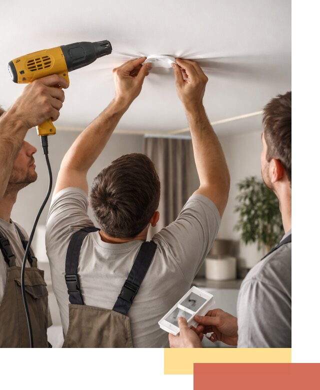 Ремонт прокола полотна натяжного потолка в Жигулевске