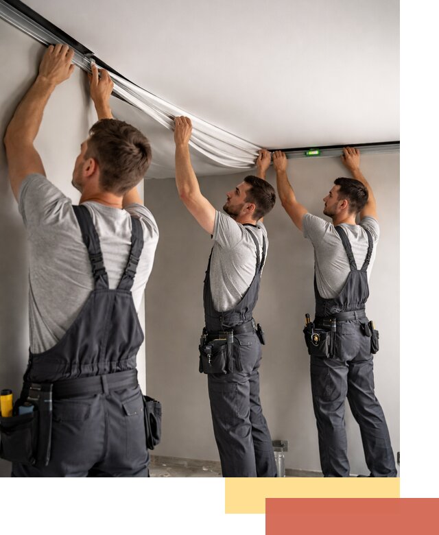 Теневые натяжные потолки в Жигулевске: монтаж и отделка быстро и качественно