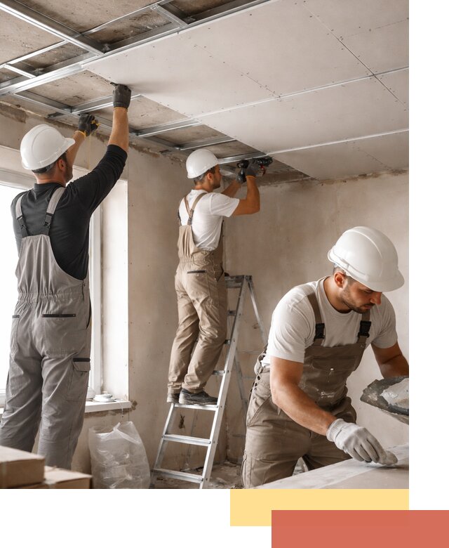 Одноуровневый потолок из гипсокартона в Жигулевске — монтаж и отделка