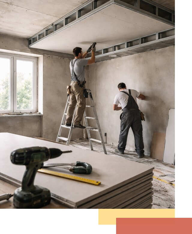 Двухуровневый потолок из гипсокартона в Жигулевске