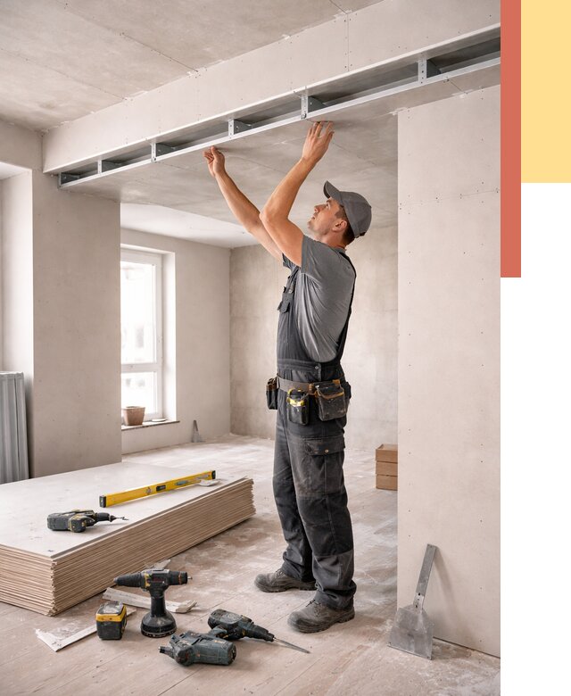 Потолок из гипсокартона с нишей в Жигулевске от 1265 руб. под ключ | ОТДЕЛОЧНИК-Жгл