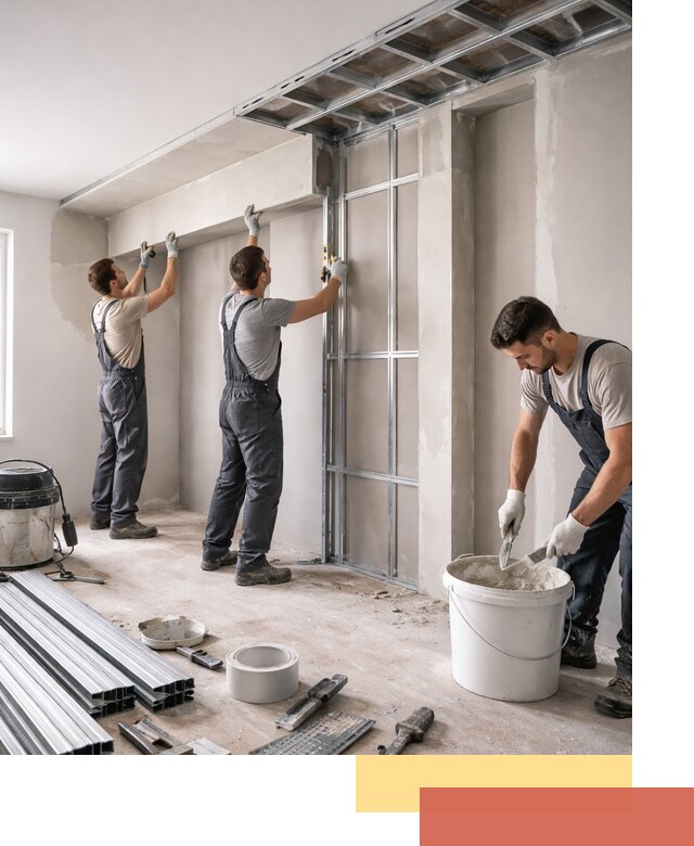 Монтаж потолка из гипсокартона с нишей в Жигулевске