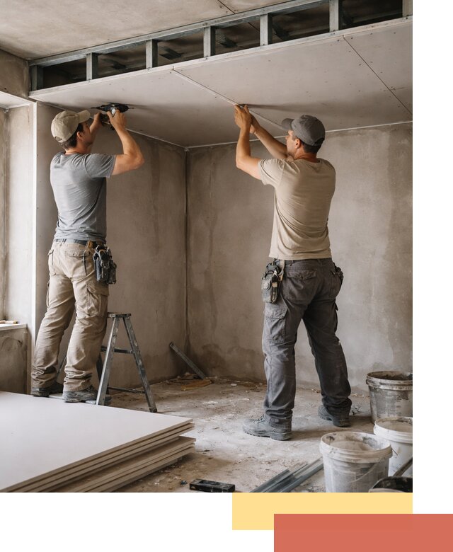 Короб из гипсокартона на потолке под ключ в Жигулевске