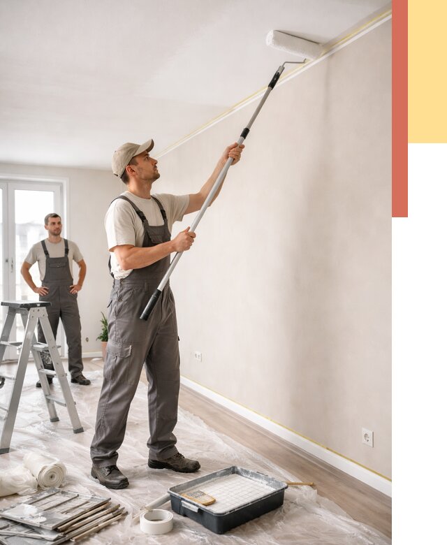 Покраска потолка из гипсокартона в Жигулевске от 4554 руб./м2 — услуги под ключ | ОТДЕЛОЧНИК-Жгл