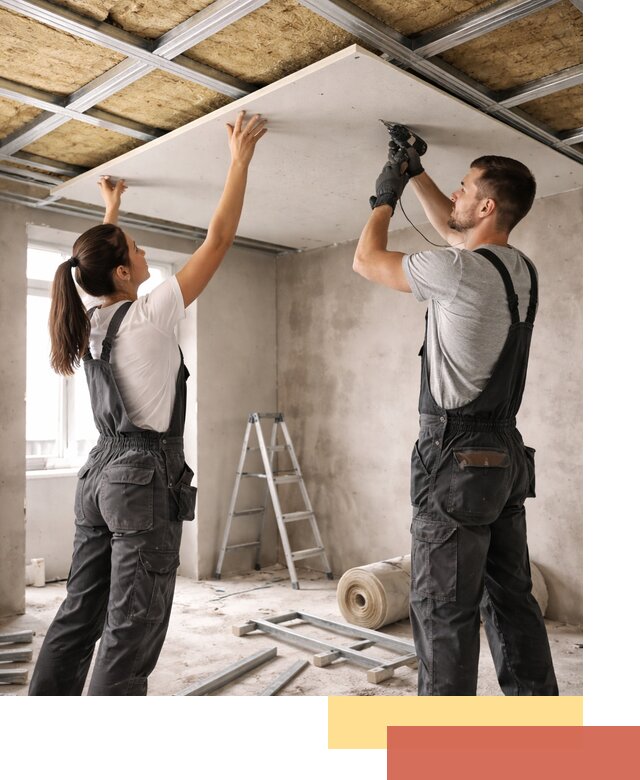 Звукоизоляция потолка из ГКЛ в Жигулевске профессионально и надежно