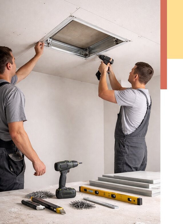 Установка люка в потолок ГКЛ в Жигулевске от 2530 руб. под ключ | ОТДЕЛОЧНИК-Жгл