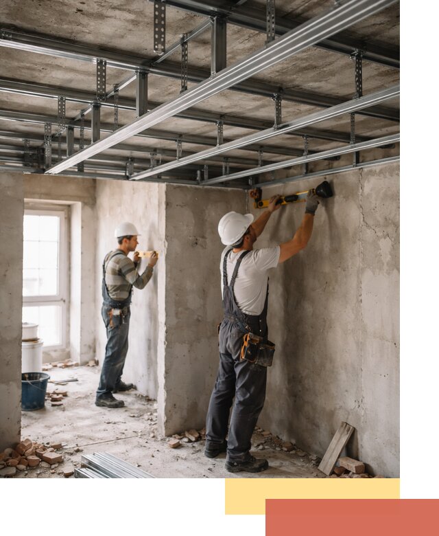 Монтаж каркаса потолка из профильного профиля в Жигулевске