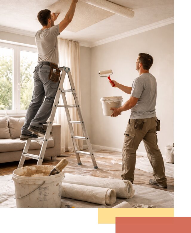 Поклейка обоев на потолок в Жигулевске — качественно и быстро