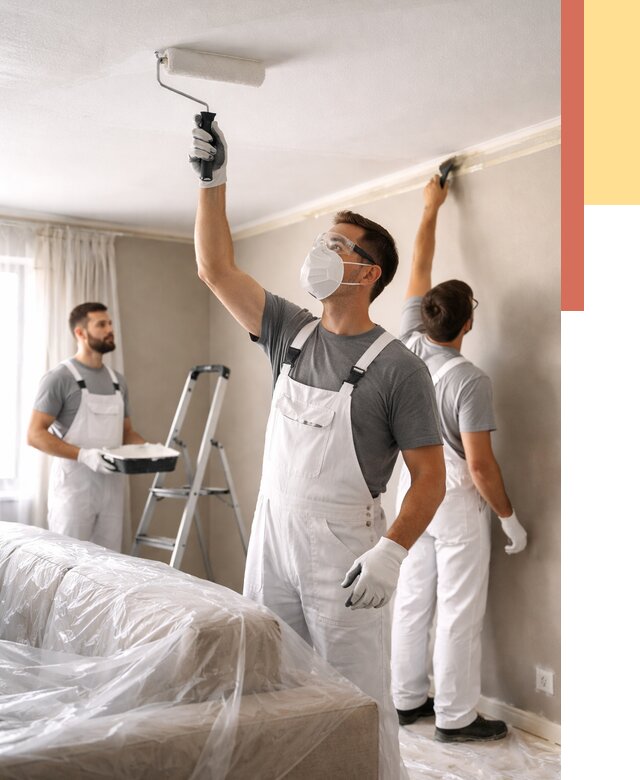 Покраска потолка водоэмельсионной краской в Жигулевске от 2226 руб/м² — услуги под ключ | ОТДЕЛОЧНИК-Жгл