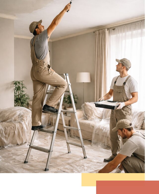 Покраска потолков акриловой краской в Жигулевске качественно и быстро