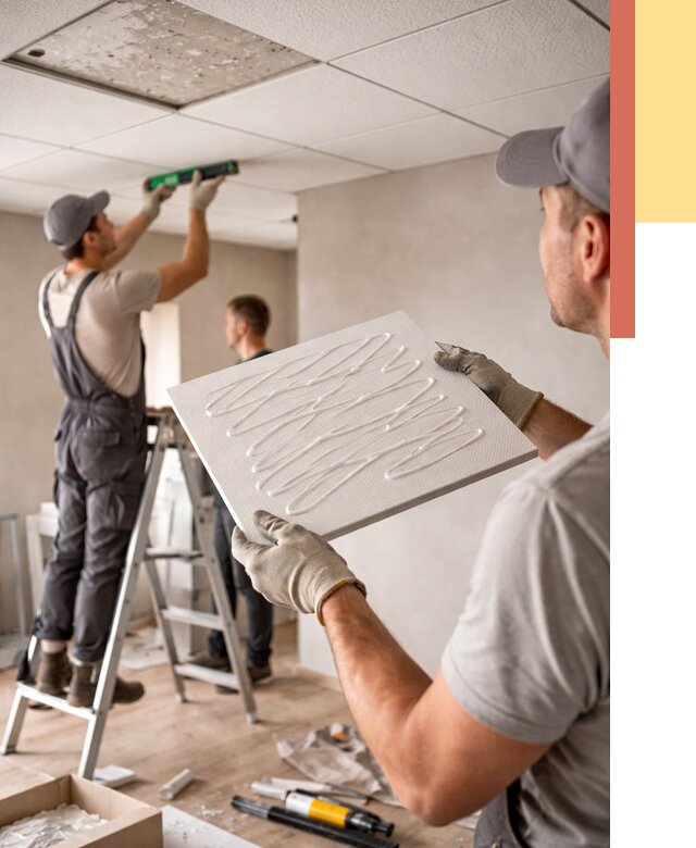 Монтаж потолочной плитки в Жигулевске от 4554 руб. — быстро и недорого | ОТДЕЛОЧНИК-Жгл