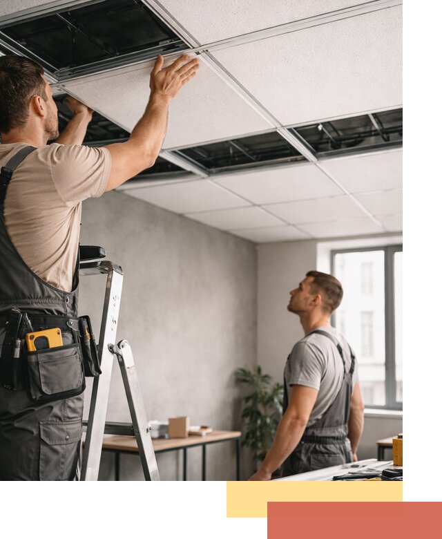 Монтаж потолочной плитки в Жигулевске качественно и в срок