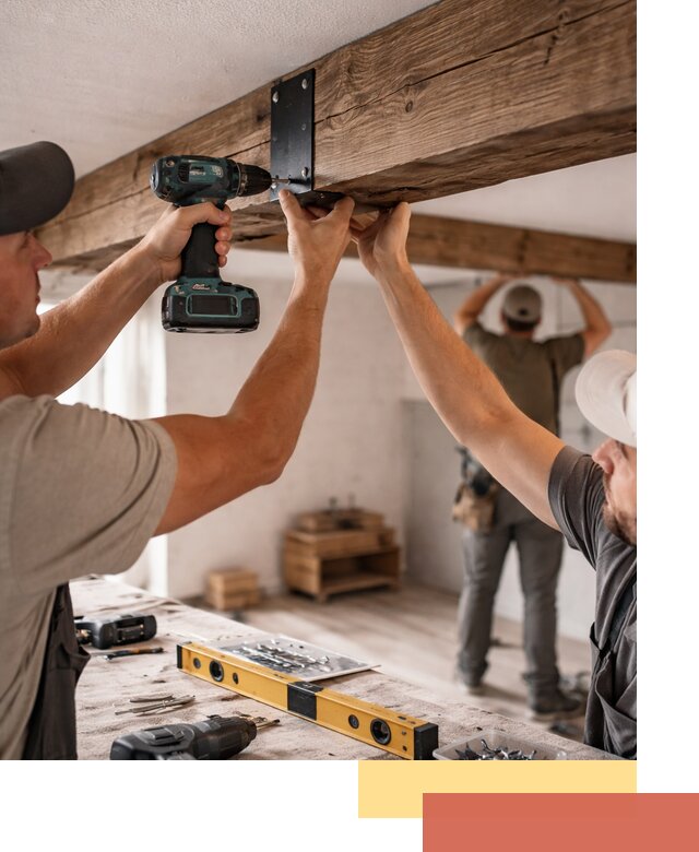 Монтаж декоративных потолочных балок в Жигулевске