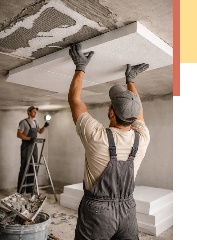 Утепление потолка пенопластом в Жигулевске от 4554 руб/м2 — недорого и быстро | ОТДЕЛОЧНИК-Жгл