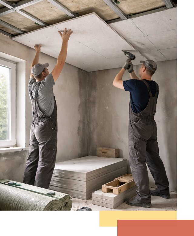 Шумоизоляция потолка панелями ЗИПС в Жигулевске